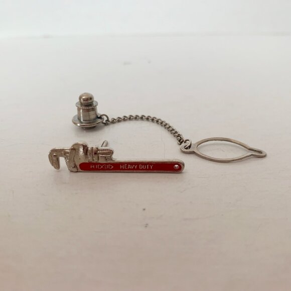 2/$10* Wrench Tie Tack Ridgid Heavy Duty Plumber Handyman Metal Vintage - Picture 3 of 8